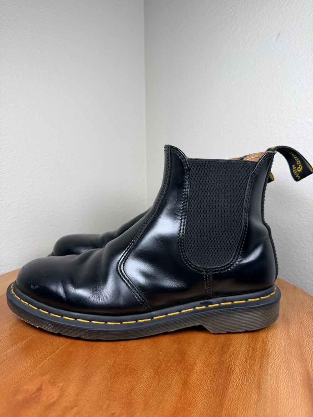 Dr. Doc Martens 2976 Chelsea Boot Black Smooth Leather Men’s 8/Ladies 9 - Picture 4 of 16